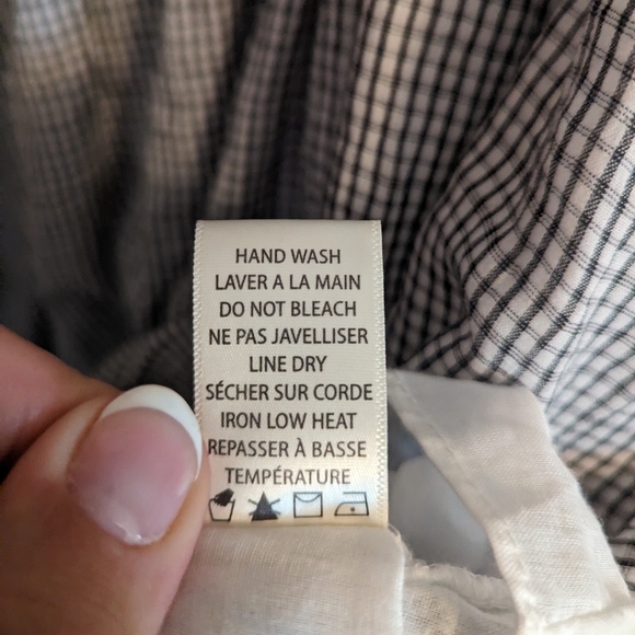 Max Studio sz XL black & white Boho lightweight dress with 2 pockets - Picture 6 of 6